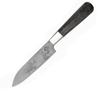 Нож Сантоку из булатной стали купить на сайте koval-knife.shop
