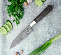 Нож Сантоку из булатной стали купить на сайте koval-knife.shop